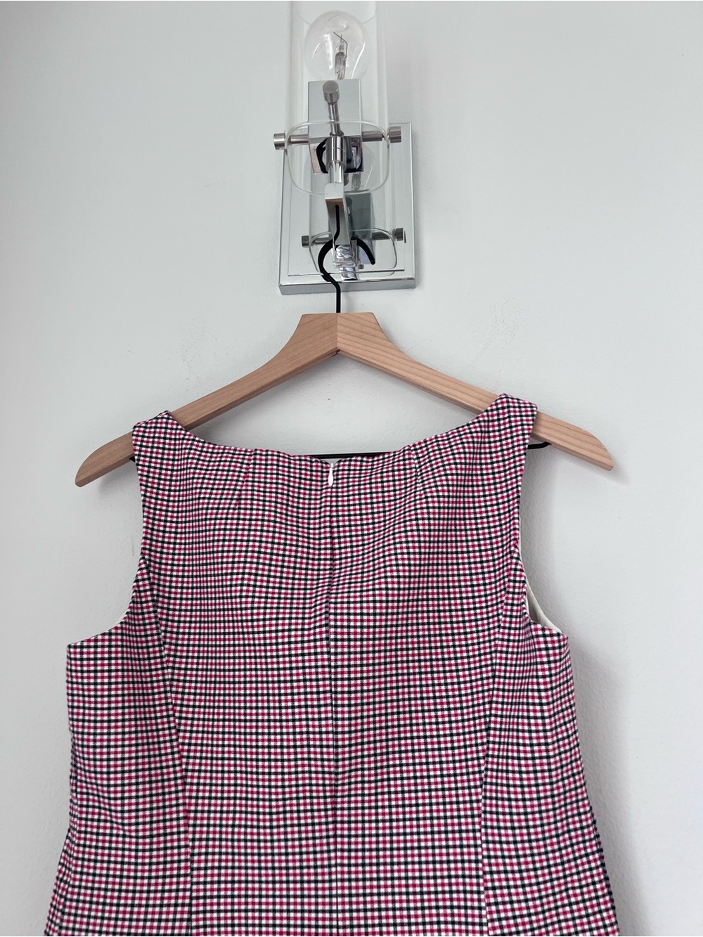 J. Crew Pink Gingham Midi Shift Dress - Picture 6 of 14